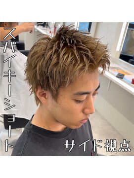 ルースト 西院店(ROOST) スパイキーショート／ミルクティーベージュ／メンズカラー／