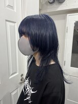 ブルーカラーウルフカット