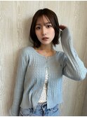 小顔になれるくびれボブ/ブラウンカラー/Aujuaトリートメント
