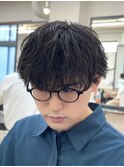シャドウパーマ/メンズパーマ/緩めパーマ/ラウンドマッシュ