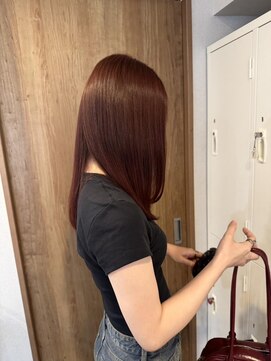 スケール(SCALE) ワインレッド×髪質改善ストレート