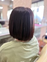 アークスヘアー&nbsp;20代30代ミニボブココアブラウン小顔美肌ストレート丸み