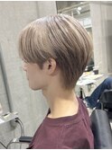ミルクティーベージュ/メンズブリーチ/フェザーショート