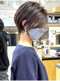 30代40代50代大人ショート髪型丸顔前髪あり似合わせ 安