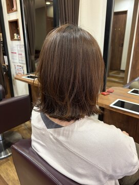 美容室ヒラトヤ 仙北店 ニュアンス ミディボブ