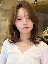 グランド(GRAND)&nbsp;ミディアムレイヤーシースルーバング小顔カット【平島】