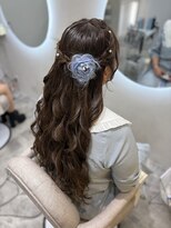 クラン 梅田店(Clan)&nbsp;お花ハーフアップ