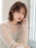 ソンノ(sonno)&nbsp;レイヤーボブ ブラウンカラー 前髪カット 髪質改善 艶髪 20代