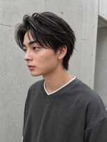 フラッグ ヘアー 天神西通り店(Flag HAIR)&nbsp;ニュアンスパーマセンターパート毛流れ