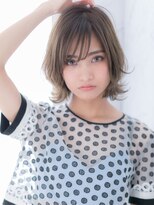 ローレン(LOREN)&nbsp;＊LOREN＊ことりベージュ外ハネ毛先パーマウルフカットセミディ