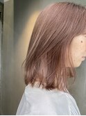ぷつっとボブとくすみピンク