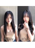 うるツヤロングブラウン#シールエクステ#韓国風レイヤー#大宮