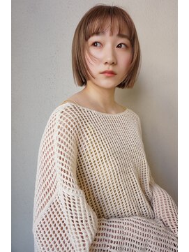 ブゾン(buZon) 【buZonブゾン】顔まわりレイヤー×ハイトーンミニボブ