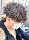 波巻きスパイラルパーマツーブロックツイストスパイラルパーマ