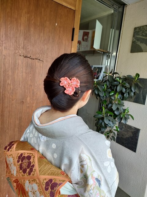 色留袖ヘアセット