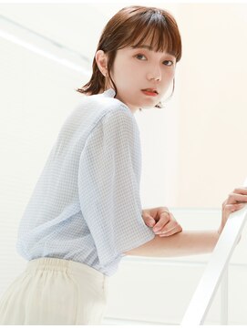 マッシュアンドマッシュアヴェダ ららぽーと福岡店(mash&mash AVEDA) ワイドバング・ボブ・透明感カラー・30代・40代・50代