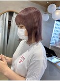 ☆ハイトーンピンクベージュで夏ヘアに　横浜ボブ横浜ハイトーン