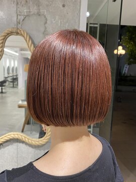 ジェムバイアルテフィーチェ(gem by artefice) ぷつっとピンクブラウンボブ