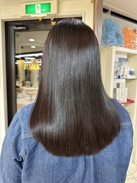 クオリス 上板橋店(QUALIS) 高濃度水素縮毛矯正艶髪サラサラロングスタイル秋カラー