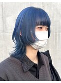 ○中性ウルフカットロングウルフヘアクラゲウルフレイヤーカット