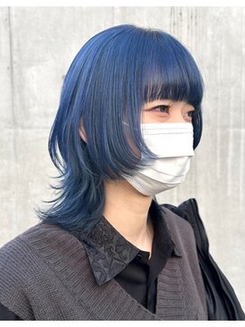 ○中性ウルフカットロングウルフヘアクラゲウルフレイヤーカット