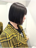 新宿/切りっぱなしボブミニボブぱつっとボブ暗髪ボブ/前下がり
