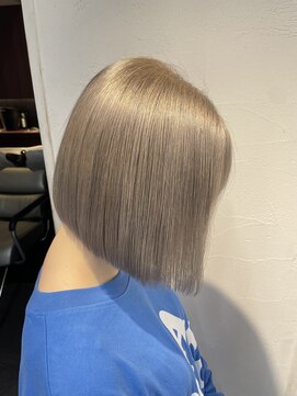 アジールヘア 池袋東口店(agir hair) ★切りっぱなしボブ/ミルクティーグレージュ/艶感/美髪/池袋