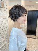 ショートボブ/簡単スタイリング/丸みショート/可愛い/20代30代