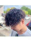 波巻きスパイラルパーマ×マッシュ