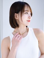 エインアンリー 表参道(AIN.ANLY.)&nbsp;☆くびれヘアプリコットオレンジハイライトカラーレイヤーカット