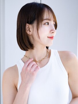 エインアンリー 表参道(AIN.ANLY.) ☆ぱっつん前髪薄めバング長めバング切りっぱなしボブミニボブ