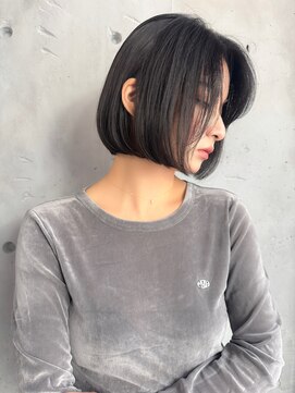 グロウバイニューヨークニューヨーク(Grow by NYNY) 【打越】切りっぱなしボブ×ディープグレージュ