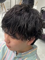 ジーニー 新百合ヶ丘(Genie)&nbsp;ダークアッシュニュアンスパーマ韓国マッシュベリーショート