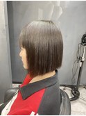 縮毛矯正　カット　トリートメント　ボブヘアー
