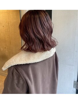 ロッカヘアエジェ(ROCCA hair eje.) モーブピンクボブ