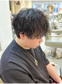 無造作マッシュツイストスパイラルパーマ