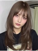 ダブルカラー/前髪カット/インナーカラー/レイヤーカット/韓国
