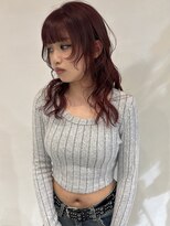 イル(ill)&nbsp;ブリーチなし レッド チェリーレッド レイヤーカット 大須