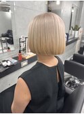 小顔ひし形 レイヤーカット 透明感カラー