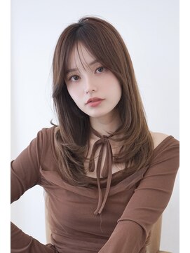 ネオリーブ チロル 横浜西口店(Neolive CiroL.) 上品レイヤー顔周りカットヘーゼルベージュワンホン【横浜】