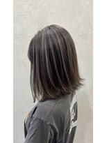エスドットブルーム 梅田店(S.BROOM) 外ハネハイライトボブ グレージュ大阪梅田