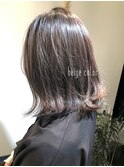 ラベンダーグレージュ×外ハネ