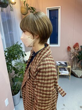 オギノ(ogino) モンブランカラーのショートヘア