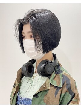 モリオフロムロンドン 松戸店(Morio from London) 【松戸 石山】ぱつっとボブ 黒髪