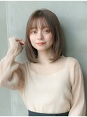 大人かわいい/小顔/ミディアムレイヤー/20代30代40代