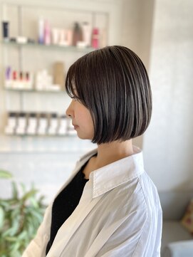 ヴィフ ヘアアンドデザイン(Vif hair&design) ぶつ切りボブ×ブリーチなしグレージュ