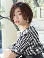 大人可愛い小顔ひし形クビレ丸み20代30代40代大人ショート(蘭)