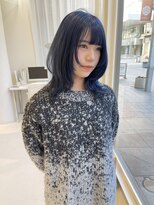 ハイブ 金沢(Hive)&nbsp;ブリーチブルーブラックネイビーブルーツヤカラーミディアム