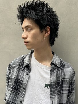 【aRietta大田】アップバング/黒髪ショート/短髪/眉カット/夏