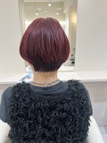 シエル 大分中央町店(CIEL)&nbsp;ブリーチありWカラー×ワインレッド